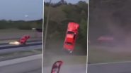 Shocking Video: सड़क पर तेज रफ्तार में दौड़ते-दौड़ते अचानक हवा में उड़ गई कार, फिर जो हुआ... देखें वायरल वीडियो
